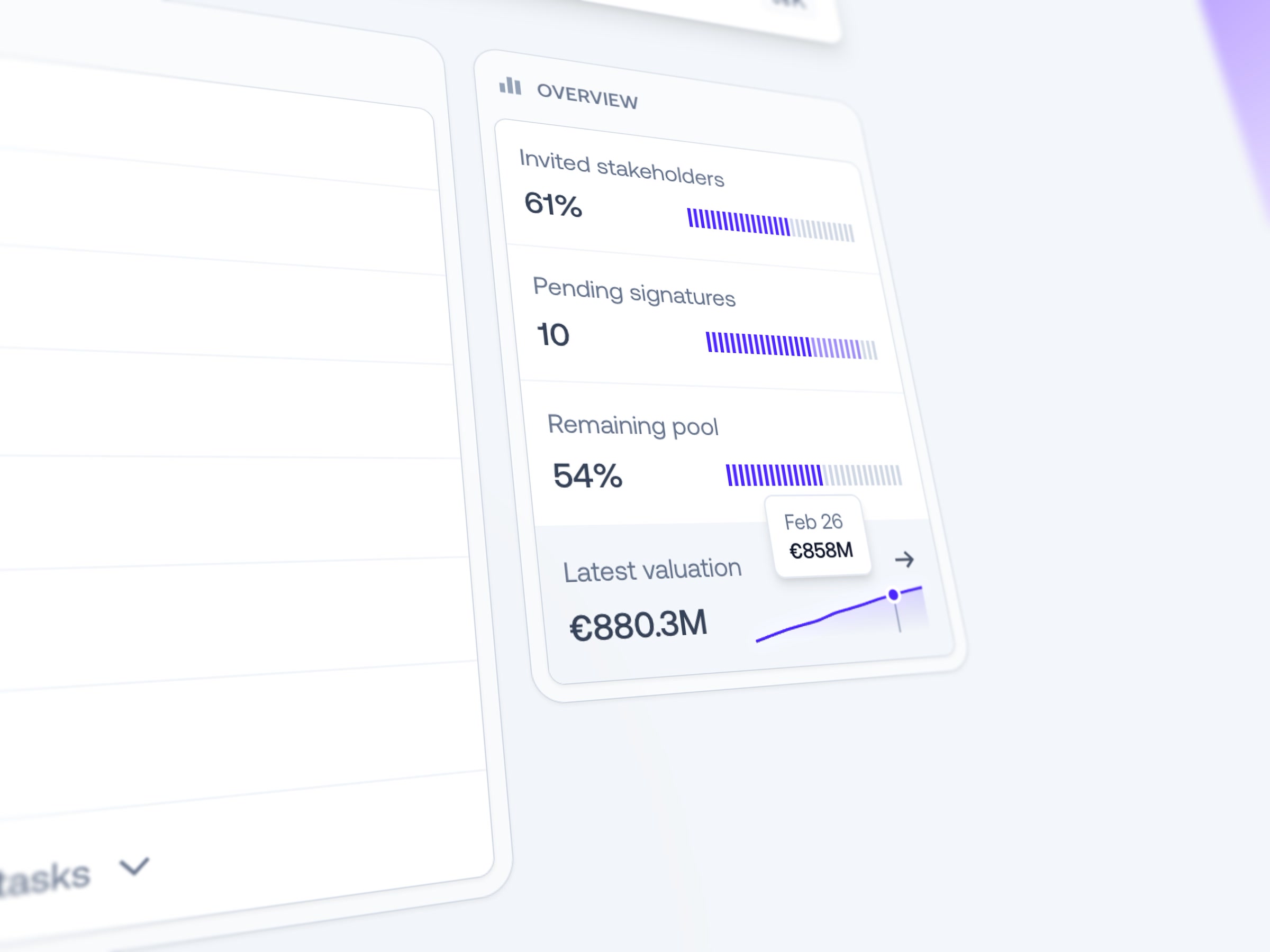 Angled view of the redesigned Admin Home task manager surface